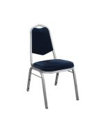 Conferentiestoel Azuro blauw, met aluminium frame