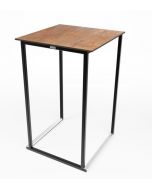 Kubo statafel zwart met roest blad 70x70cm