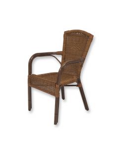Rotan terrasstoel Bamboelook (excl. beschermviltjes)