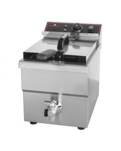 Friteuse 8L met aftapkraan, elektrisch 230V