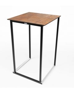 Kubo statafel zwart met roest blad 70x70cm
