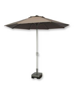 Parasol Teatro Ø 270 cm, Taupe incl. voet