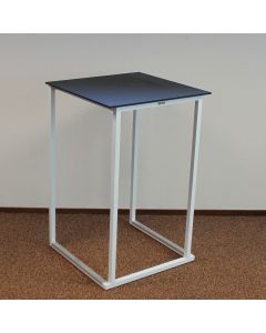 Kubo statafel wit met zwart blad 70x70cm