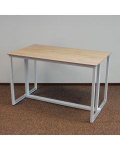 Kubo tafel wit met houtlook blad 120x70cm