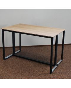 Kubo tafel zwart met houtlook blad 120x70cm
